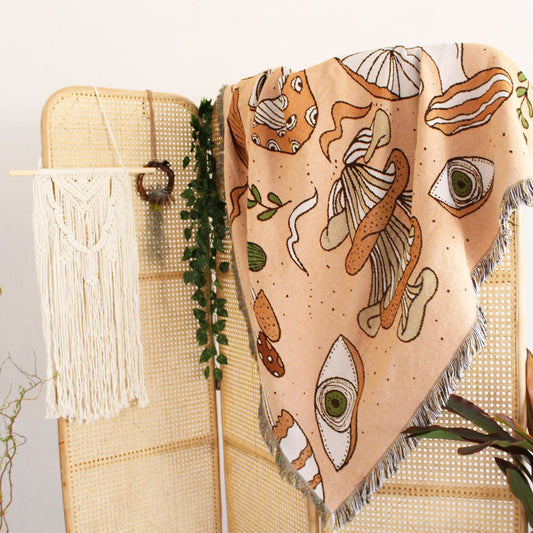 Mushroom Tassel Tapestry