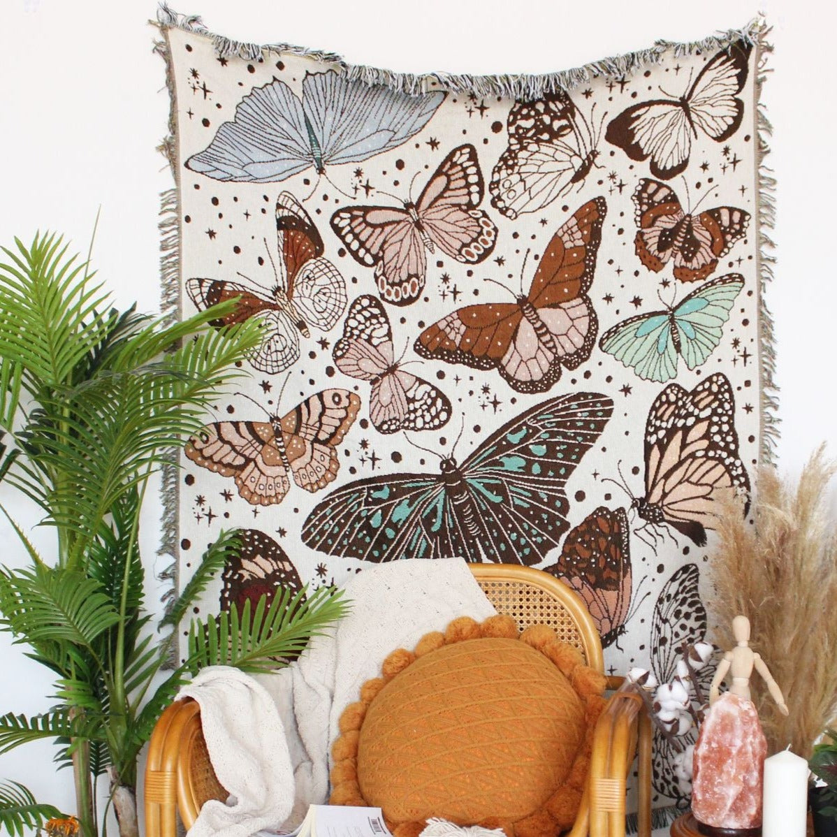 Butterfly Tassel Tapestry