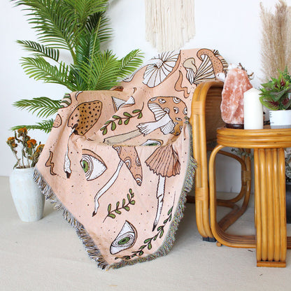 Mushroom Tassel Tapestry