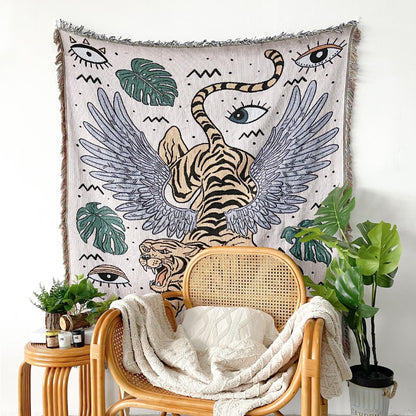 Tiger Tassel Tapestry